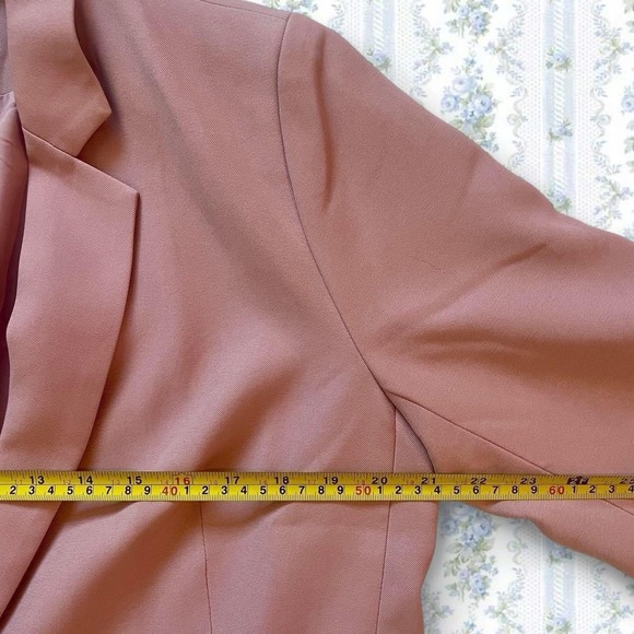 Dusty Pink Blazer/Career Suit Jacket Women's L Large Button Front - Picture 3 of 5